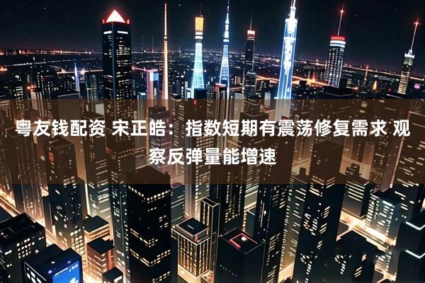 粤友钱配资 宋正皓:指数短期有震荡修复需求 观察反弹量能增速
